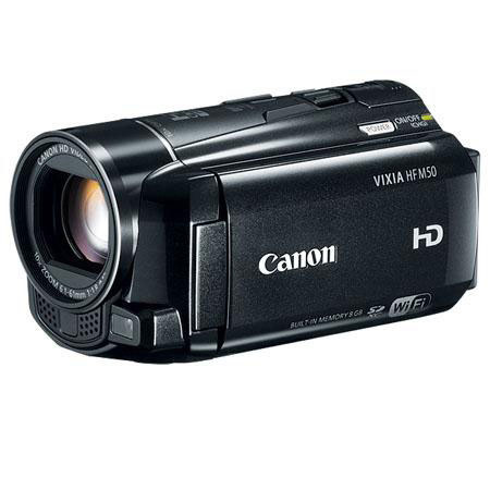 Canon VIXIA HF M50 High Definition 8GB Internal Flash Memory Camcorder - Bundle