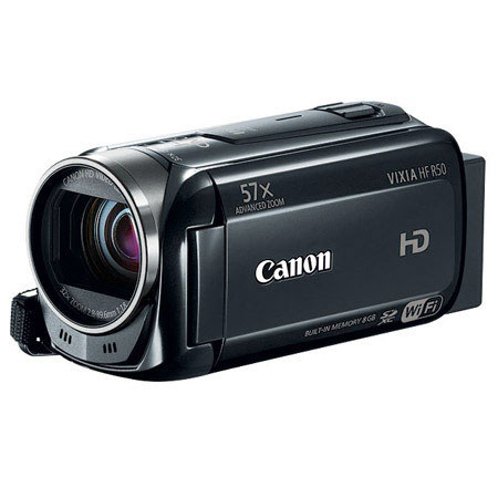Canon VIXIA HF R50 1080p Full HD Camcorder With Rode VideoMic GO LW On Cam Mic