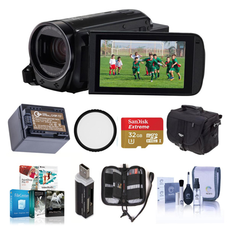 Canon VIXIA HF R72 Camcorder, 3.28 MP with Premium Accessory Bundle