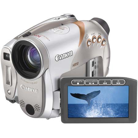 Canon HR-10 HD High Definition ACHD DVD Camcorder, True HD CMOS 2.96 Megapixel Sensor (1920 x 1080), 10x Optical / 200x Digital Zoom