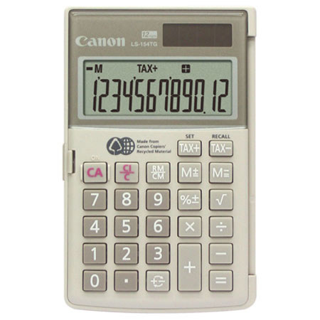 Canon LS-154TG Handheld Calculator, Green