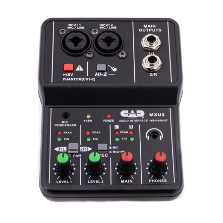 CAD Audio MXU2 2-Channel Analog Mixer with USB Interface
