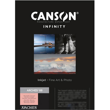 Canson Infinity 13x19" ARCHES 88 Extra Smooth Matte Inkjet Paper, 25 Sheets
