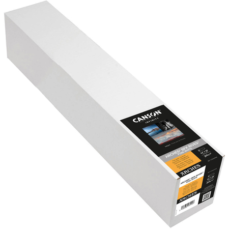 Canson Infinity ARCHES BFK Rives Soft Textured Matte Inkjet Paper Roll, 310gsm 24"x39' Pure White