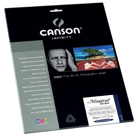 Canson Infinity Canson Montval Torchon, White Textured Matte Fine Art Inkjet Paper, 280g, 8.5x11", 10 Sheets