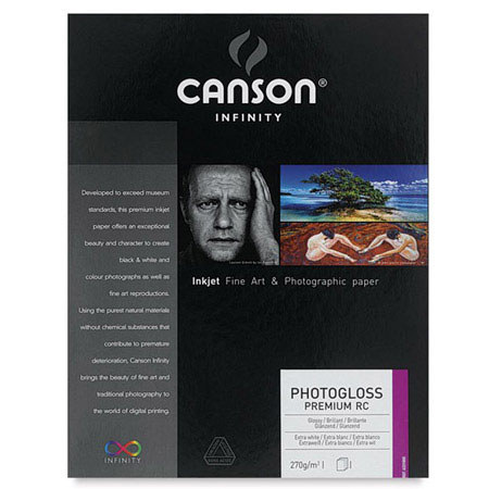 Canson Infinity Gloss Premium RC Glossy Photo Paper (11x17"), 25 Sheets