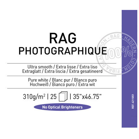 Canson Infinity Rag Photographique, 310gsm, 13inx19in, 25 Sheets