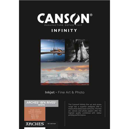 Canson Infinity ARCHES BFK Rives White Matte Inkjet Paper, 11x17", 25 Sheets