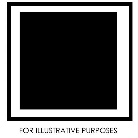 Capri Album Capri Mosaic Series 100 Large 11" x 11" Mat for 1 - 10" x 10" Print, Black with Silver Foil Accent, 1 Mat.