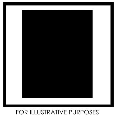 Capri Album Capri Mosaic Series 136 Large 11" x 11" Mat for 1 - 8x10" Print, Black with Gold Foil Accent, 6 Mat.