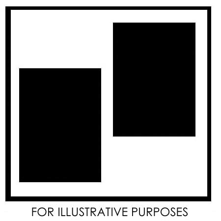 Capri Album Capri Mosaic Series 221 Large 11" x 11" Mat for 2 - 5x7" Print, Black with Silver Foil Accent, 1 Mat.