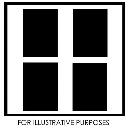 Capri Mosaic 420 Large 11x11in Mat for 4 3.5x5in Print