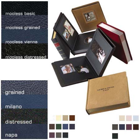 Capri Album Capri Large Mosaic Slip-In Series Library Bound Album, 12 Pages, Holds 2" x 3" up to 10" x 10" Photos, Black Leatherette Cover and Black Pages with Silver Gilding.