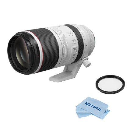 Canon RF 100-500mm f/4.5-7.1 L IS USM Lens, Bundle with 77mm UV Slim Filter and Microfiber Cleaning Cloth