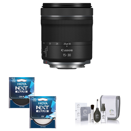 Canon RF 15-30mm f/4.5-6.3 IS STM Lens, Bundle with Filter Kit