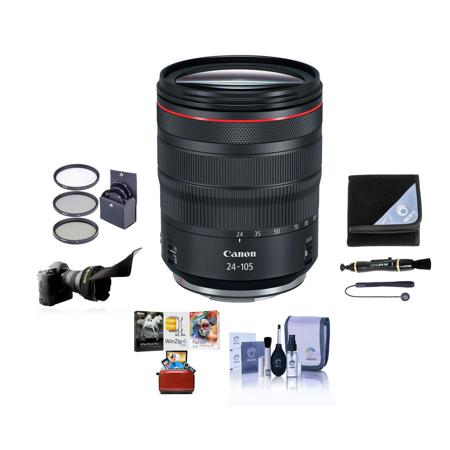 Canon RF 24-105mm f/4 L IS USM Lens with Free Basic Accessory Bundle (Mac)