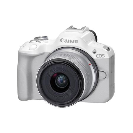 【SDカード・保証書付き】Canon EOS R50 RF-S 18-45mm Canon EOS R50 Camera, White with RF-S 18-45mm f/4.5-6.3 Lens and