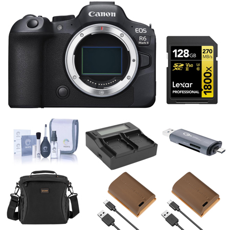 Canon EOS R6 Mark II Camera, with 2x LP-E6NH Battery and 128GB Memory Card  5666C002 AK