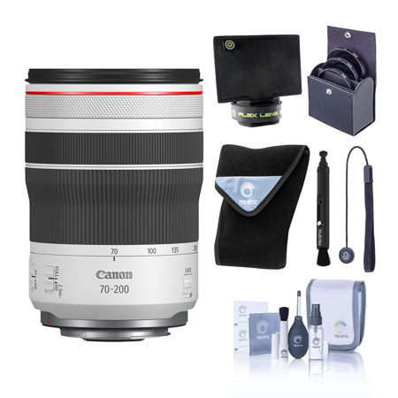 Canon RF 70-200mm f/4L IS USM Lens, Bundle with Flex Lens Shade, 77mm Filter Kit, Cleaning Kit, Lens Wrap, Lens Cleaner, Lens Cap Tether