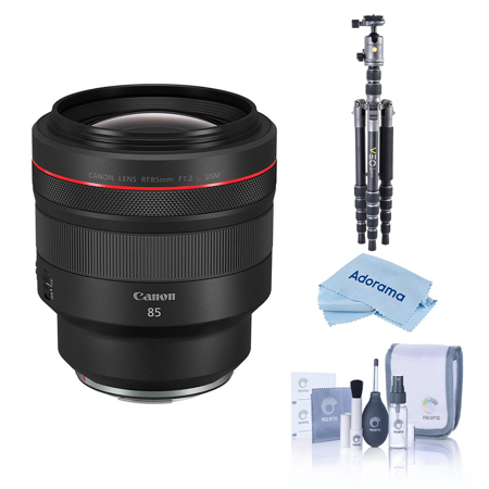 Canon RF 85mm f/1.2 L USM Lens with Vanguard VEO 3 GO 235AB Aluminum Tripod