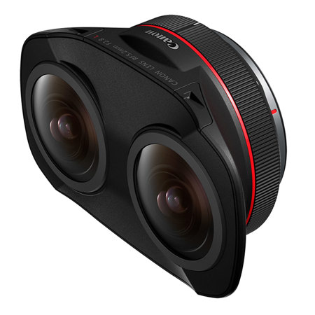 Apple最新VR APMP！Canon RF 5.2mm F2.8L DUAL Canon RF 5.2mm f/2.8 L Dual Fisheye 3D VR Lens 5554C002 - Adorama