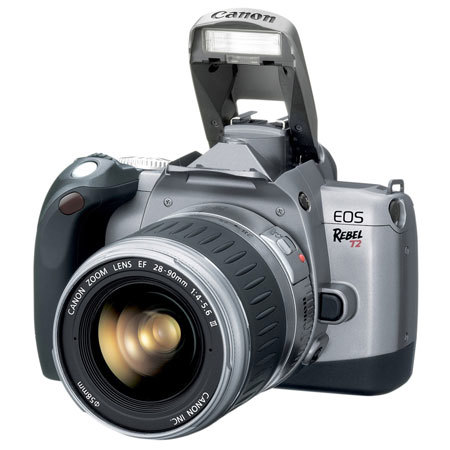 Canon EOS Rebel T2 35mm Autofocus SLR Camera Kit with Canon EF 28-90mm F4/5.6 Autofocus Zoom Lens, Strap & 2 CR2 3V Lithium Batteries - USA