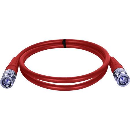 Canare RG59 10' BNC to BNC Patch Cable, Red