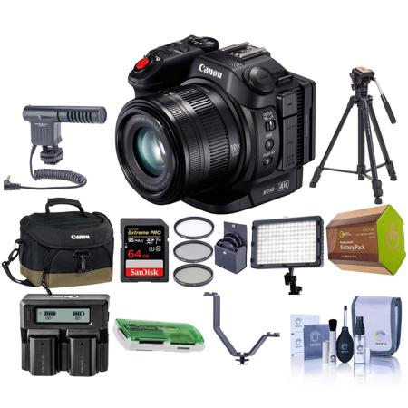Canon XC15 4K UHD Lightweight Professional Camcorder With Pro Accessory Bundle