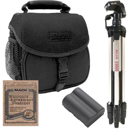 Adorama Accessory Starter Kit for Canon Video Camcorders, with Battery, Extended Warranty, Tripod & Gadget Bag.