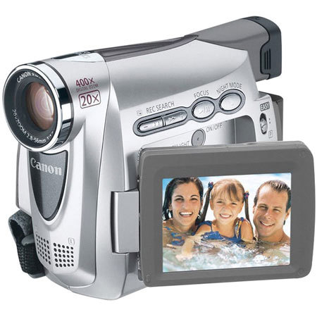 Canon Disc. ZR100 Mini DV Camcorder, 1/6-inch CCD, 20x Optical/400x Digital Zoom, Color Viewfinder, 2.5" LCD Screen