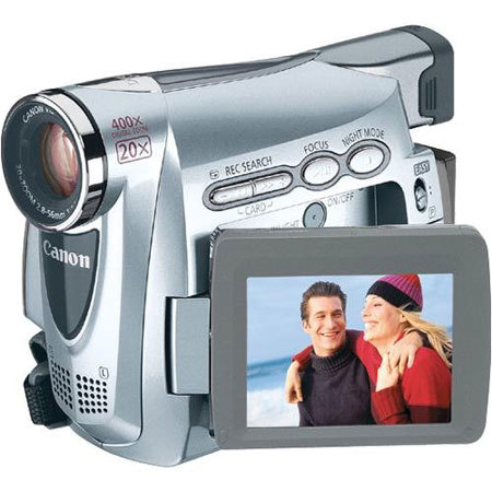 Disc. ZR200 Mini DV Camcorder, 1/6-inch CCD, 20x Optical/400x Digital Zoom, Color Viewfinder, 2.5" LCD Screen, SD Memory Card, Multi Media Card