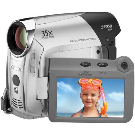Canon ZR850 Mini DV Camcorder.
