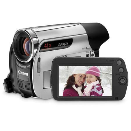 Canon ZR960 Mini DV Camcrdr Kit, w/Spare BP-2L12 Batt