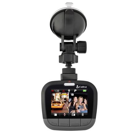 Cobra Drive HD CDR 895 D 2" Dual Channel Dash Cam, Full HD Front, 720p Rear