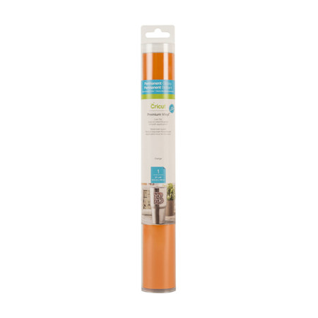 Cricut Premium Permanent Glossy Vinyl, 12x48" Roll, Dark Orange