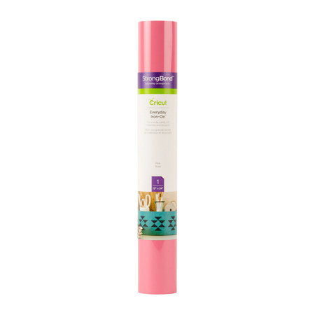 Cricut Everyday Iron-On Heat Transfer Vinyl, 12x24" Roll, Pink