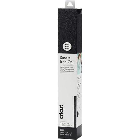 Cricut Smart Iron-On Heat Transfer Vinyl, 13"x3' Roll, Glitter Black