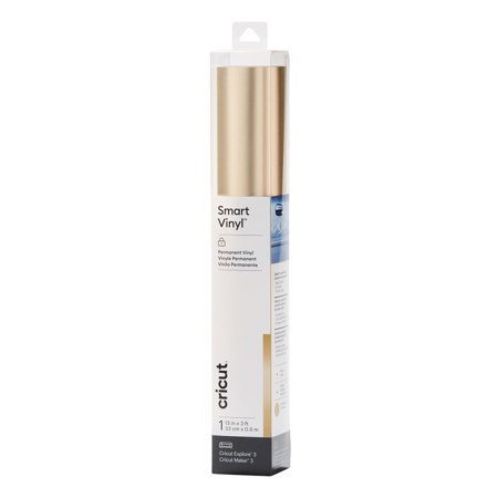 Cricut Smart Permanent Matte Metallic Vinyl, 13"x3' Roll, Champagne
