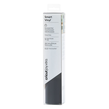 Cricut Joy Xtra Permanent Smart Vinyl, 9.5"x3' Roll, Black