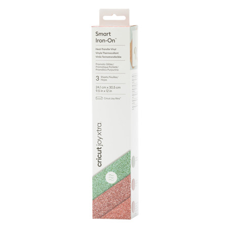 Cricut Prismatic Glitter Smart Iron-On Heat Transfer Vinyl, 9.5x12", Sea Sparkle Sampler, 3-Sheets