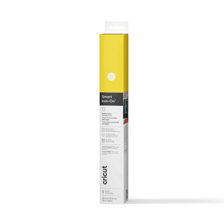 Cricut Smart Iron-On Matless Heat Transfer Vinyl, 13"x3' Roll, Yellow