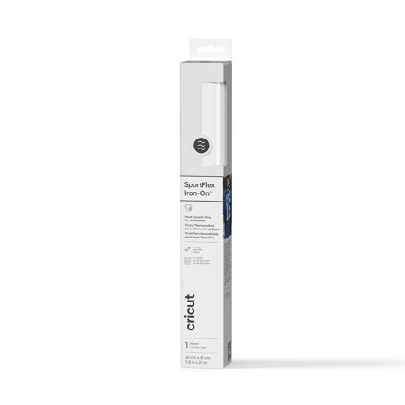 Cricut SportFlex Iron-On Heat Transfer Vinyl, 11.8x24" Roll, White
