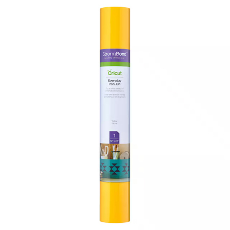 Cricut Everyday Iron-On Heat Transfer Vinyl, 12x24" Roll, Yellow
