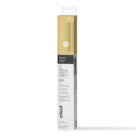 Cricut Smart Matless Permanent Vinyl, 13"x3' Roll, Shimmer Gold