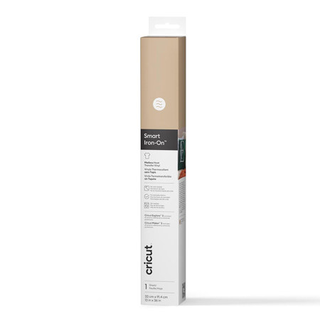 Cricut Smart Iron-On Matless Heat Transfer Vinyl, 13"x3' Roll, Gold