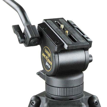 Cartoni Action Pro Fluid Head with Quick Release, 75mm Ball Base, Supports up to 12 lbs.