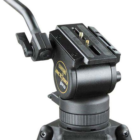 Cartoni Action Pro Mini DV Fluid Head with Quick Release, 75mm Ball Base, Supports up to 6 lbs.