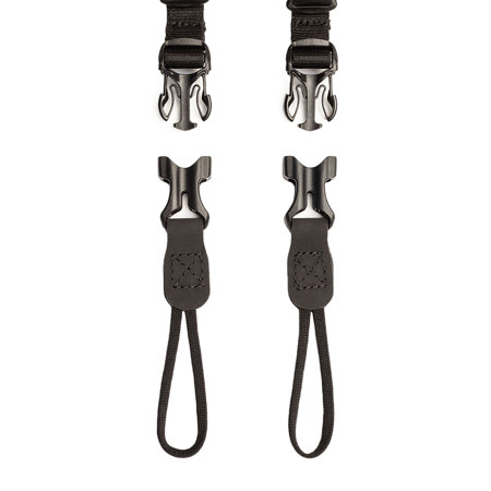 Cotton Carrier Anchor Loops for Camera Strap, Pair, Black