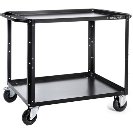 ConeCarts 2-Shelf Small Basic Cart with High-Density Precut Foam