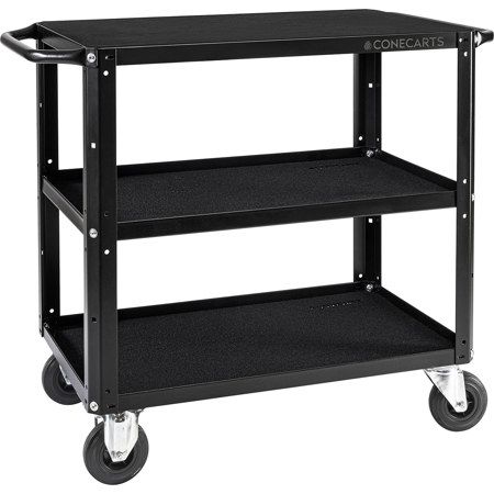 ConeCarts 3-Shelf Small Workstation Cart